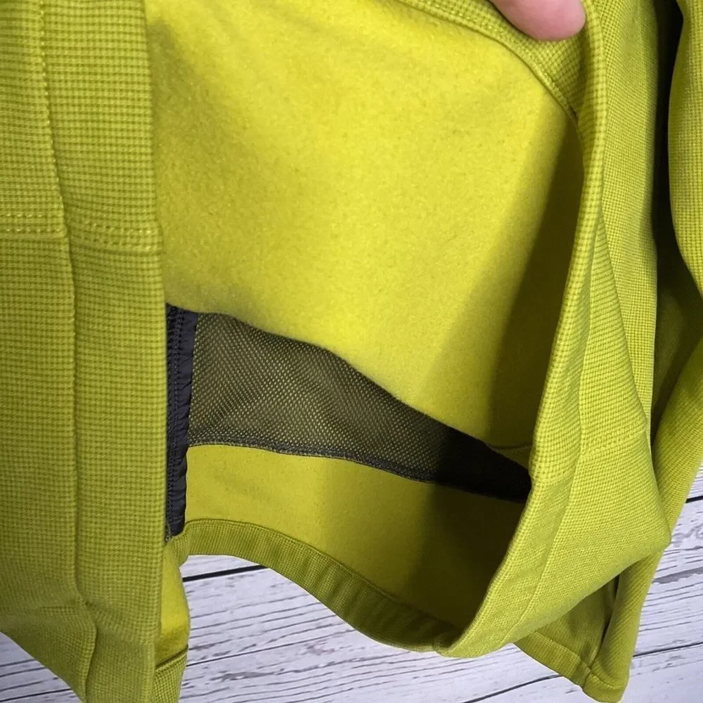 The North Face Mustard Yellow Long Sleeve Full Zip Fleece Jacket Men Size‎ L